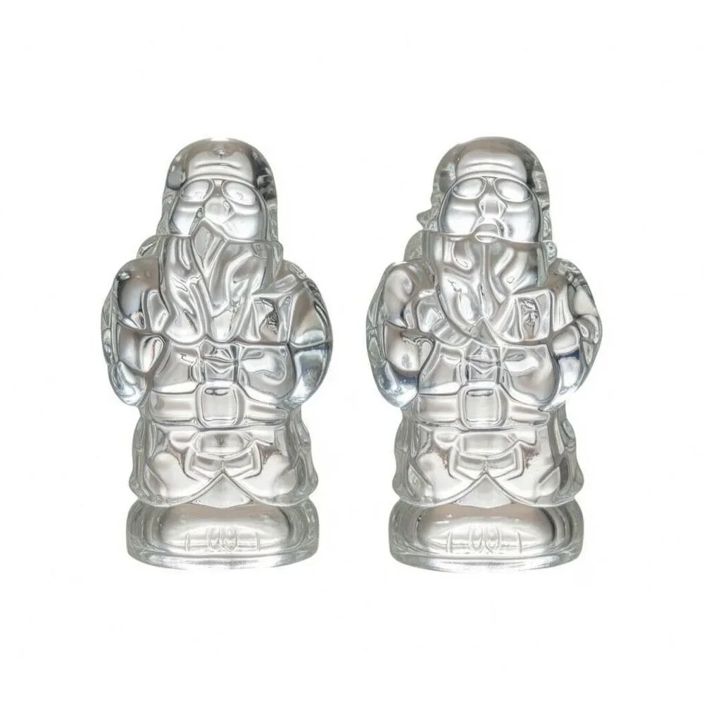 Crystal Santa clause salt and pepper shakers - Gorham - made in Germany